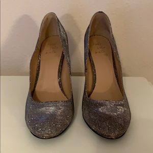 Metallic shimmer heels